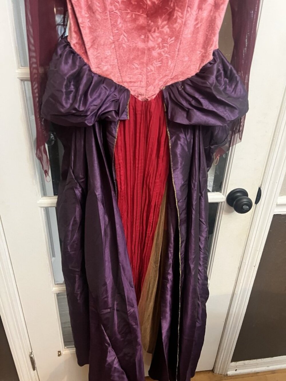 Disney Movie Sarah Sanderson  Hocus Pocus Pink Burgundy Gold L Costume.    G - Picture 3 of 8